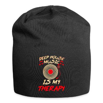 Deep House Musik - Jersey-Beanie - Schwarz - Vorne