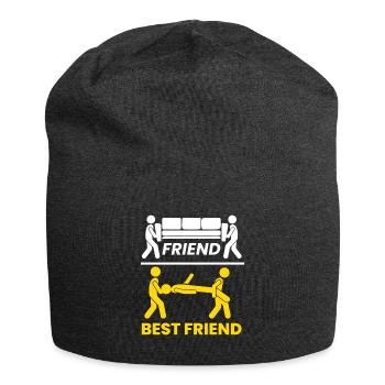 Best Friend Sofa Friendship - Jersey Beanie - charcoal grey - Front