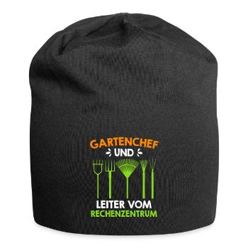 Gartenchef und Leiter vom Rechenzentrum - Jersey-Beanie - Schwarz - Vorne