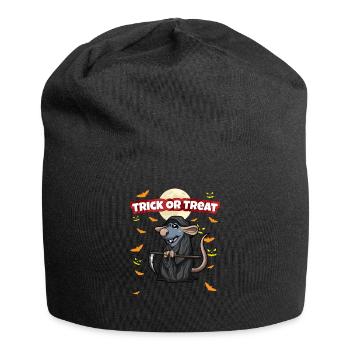 Trick Or Treat Scary Creepy Halloween Monster - Jersey Beanie - black - Front