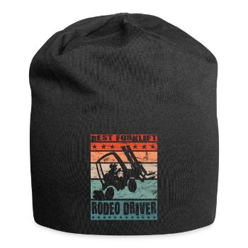 Bester Gabelstapler-Rodeo-Fahrer - Lustiger - Jersey-Beanie - Schwarz - Vorne