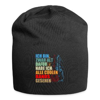 Rocker und Gitarrenliebhaber alle coolen Rockbands - Jersey-Beanie - Schwarz - Vorne