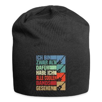 Rocker und Gitarrenliebhaber alle coolen Rockbands - Jersey-Beanie - Schwarz - Vorne