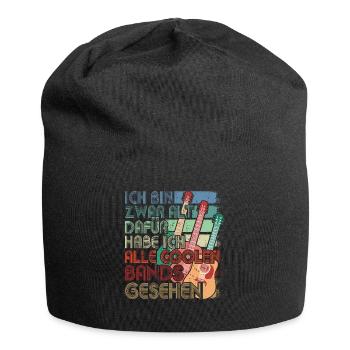 Rocker und Gitarrenliebhaber alle coolen Rockbands - Jersey-Beanie - Schwarz - Vorne