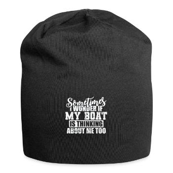 Sometimes i wonder if my Boat is Thinking about me - Jersey-Beanie - Schwarz - Vorne