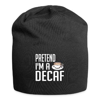 Café décaféiné Caféine Sans caféine - Bonnet en jersey - noir - Devant
