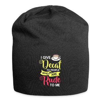 Decaffeinated Coffee Caffeine Decaffeinated - Jersey Beanie - black - Front