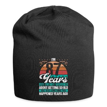 87 ans Sarcasme Humour Vieux Drôle 87 Anniversaire - Bonnet en jersey - noir - Devant