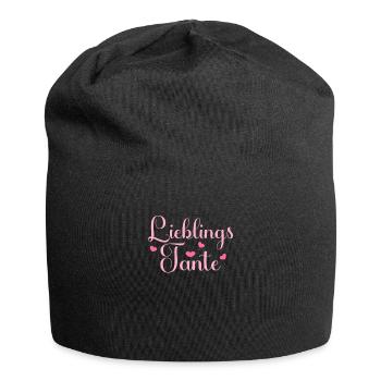 LieblingsTante. Nichte Neffe Baby Tanten - Jersey-Beanie - Schwarz - Vorne