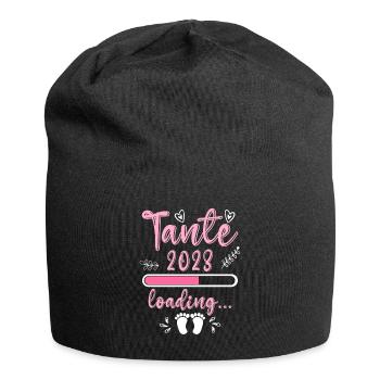 Tante 2023 loading Nichte Neffe Baby Tanten - Jersey-Beanie - Schwarz - Vorne