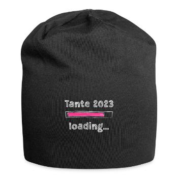 Tante 2023 loading Nichte Neffe Baby Tanten - Jersey-Beanie - Schwarz - Vorne