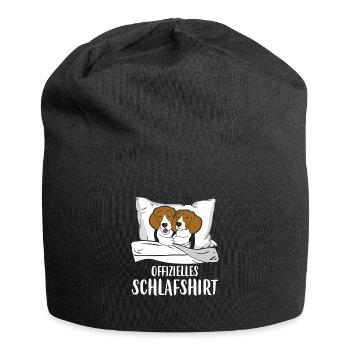 Official Sleeping Shirt Beagle Dog Pajamas - Jersey Beanie - black - Front