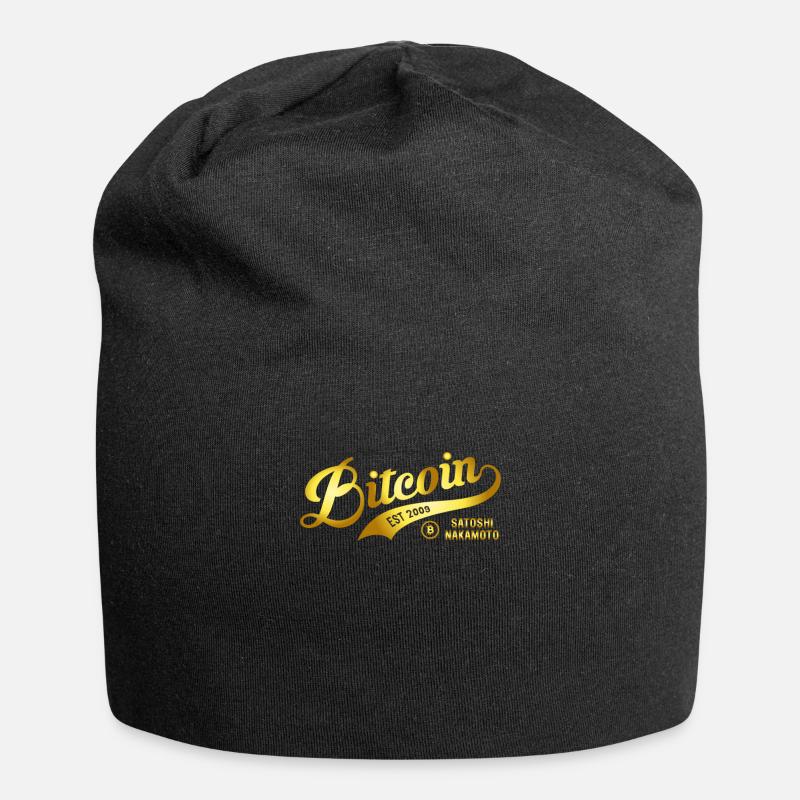Bitcoin Est 2009 Satoshi Nakamoto Blockchain - Bonnet en jersey - noir