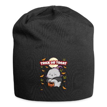 Trick Or Treat Scary Creepy Halloween Monster - Jersey Beanie - black - Front