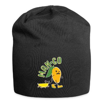 Funny Mango Dachshund - Cool Man Go Design - Jersey Beanie - black - Front