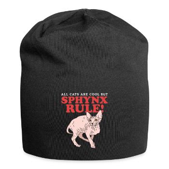Sphynx Katzen Katzenbesitzer Geschenk - Jersey-Beanie - Schwarz - Vorne