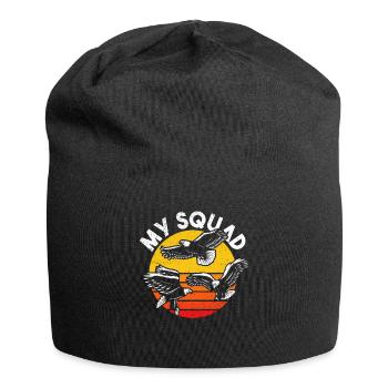 Raubvogel lustige Falkner Spruch Jagd design - Jersey-Beanie - Schwarz - Vorne