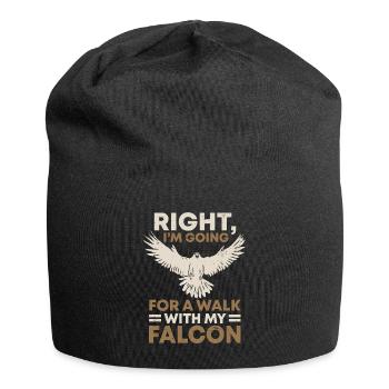 Raubvogel lustige Falkner Spruch Jagd design - Jersey-Beanie - Schwarz - Vorne