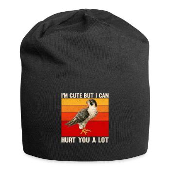 Bird of Prey funny falconer saying hunting design - Jersey Beanie - black - Front