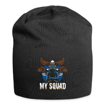 Raubvogel lustige Falkner Spruch Jagd design - Jersey-Beanie - Schwarz - Vorne
