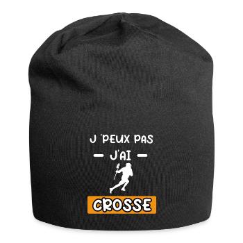 je peux pas j'ai crosse cadeau crosse - Bonnet en jersey - noir - Devant