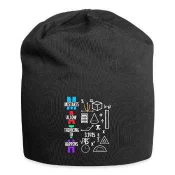 Mistakes Allow Thinking To Happen - Jersey Beanie - black - Front