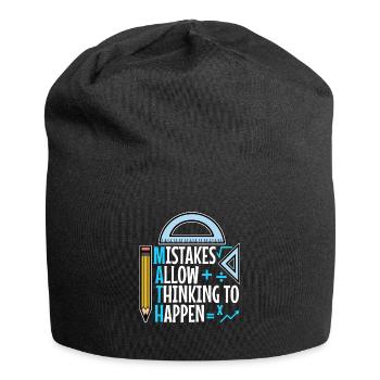 Mistakes Allow Thinking To Happen - Jersey Beanie - black - Front