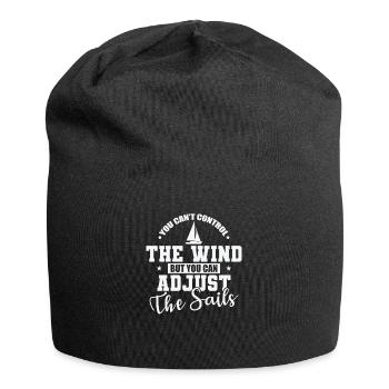 Vous ne pouvez pas contrôler le wind sailing boat - Bonnet en jersey - noir - Devant
