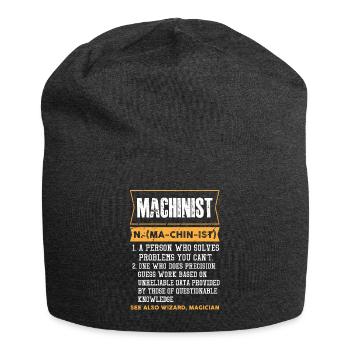 Machinist – Tradesman CNC Programmer CNC Machine - Jersey Beanie - charcoal grey - Front