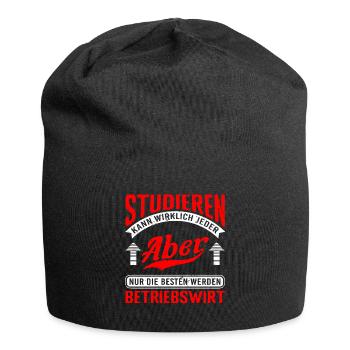 Betriebswirt Beruf - Studieren Kann Jeder Geschenk - Jersey-Beanie - Schwarz - Vorne