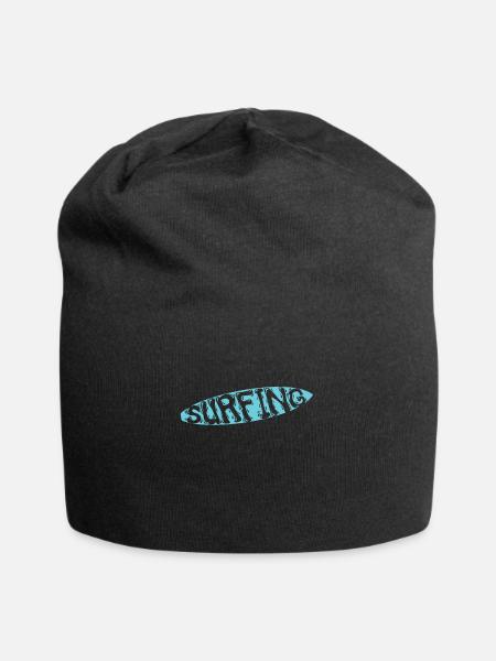 Surfing Surfbrett Wassersport Wellenreiten - Jersey-Beanie - Schwarz