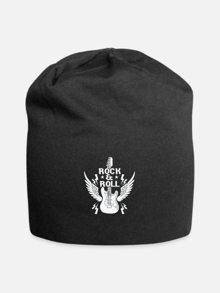 Rock n Roll Musikstil Genre Gitarre Rockband - Jersey-Beanie - Schwarz