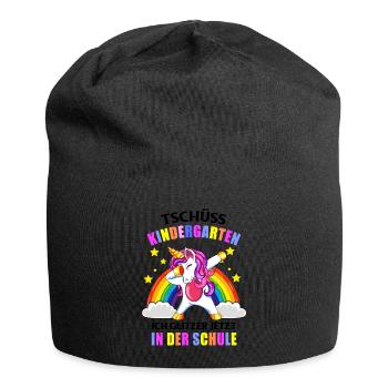 Tschüss Kindergarten Ich Glitzer in der Schule - Jersey-Beanie - Schwarz - Vorne