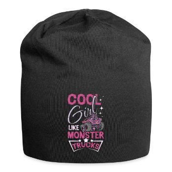 Des filles cool comme les Monster trucks - Bonnet en jersey - noir - Devant