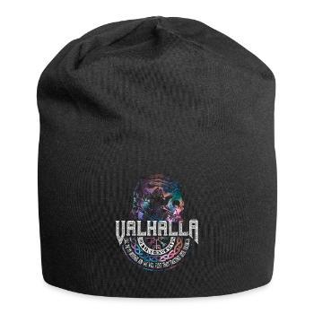 Wikinger Valhalla Viking Nordische Mythologie - Jersey-Beanie - Schwarz - Vorne