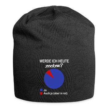 Werde Ich Heute Zocken Kreisdiagramm Gamer Spielen - Jersey-Beanie - Schwarz - Vorne