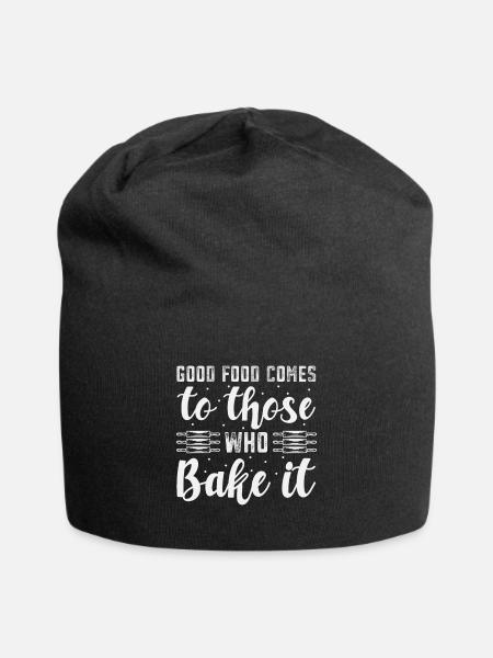 Kuchen Backen Bäcker Konditor - Jersey-Beanie - Schwarz