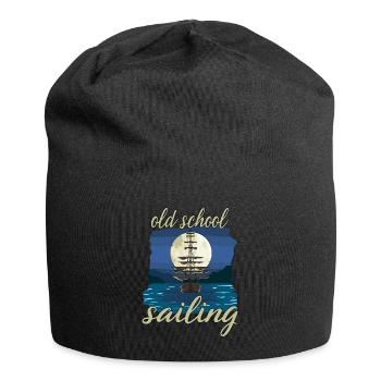 Old School Sailing für einen Segler, Kapitän - Jersey-Beanie - Schwarz - Vorne