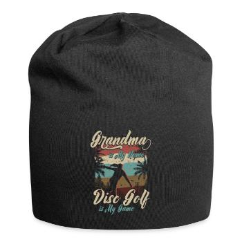 Grandma Is My Name Disc Golf Is My Game für Oma - Jersey-Beanie - Schwarz - Vorne