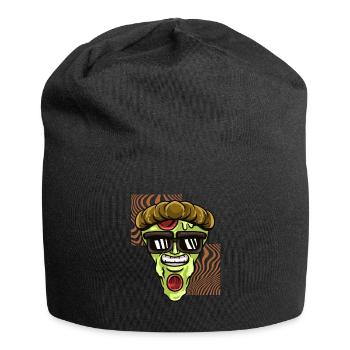 Halloween Kostüm Pizza Spooky Skull Zombie - Jersey-Beanie - Schwarz - Vorne