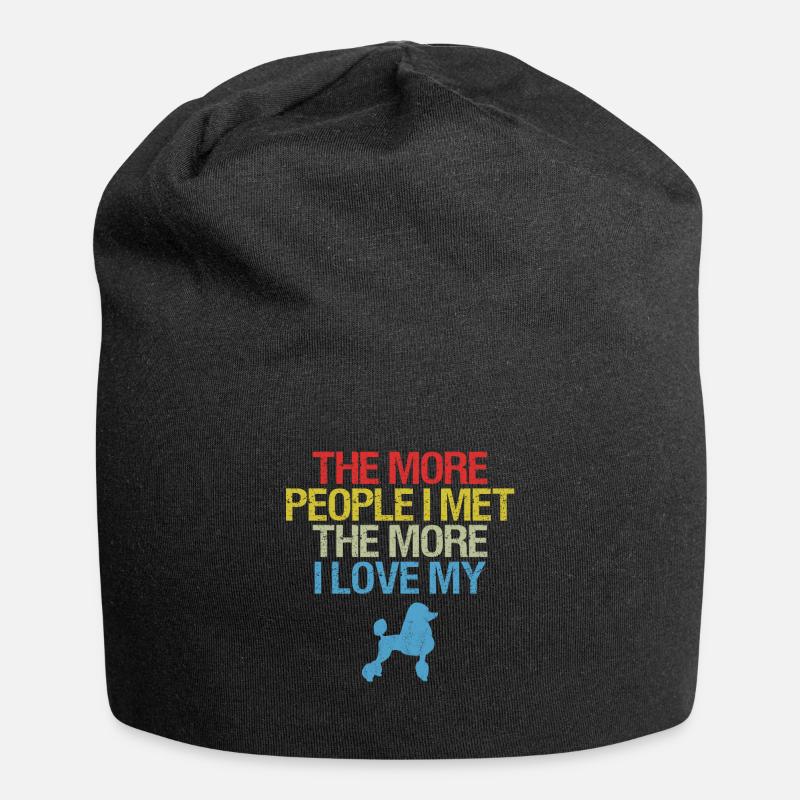 Pudel Hundebesitzer Geschenk - Jersey-Beanie - Schwarz