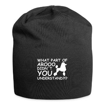 Cadeau de propriétaire de chien caniche - Bonnet en jersey - noir - Devant