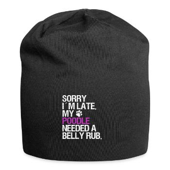 Pudel Hundebesitzer Geschenk - Jersey-Beanie - Schwarz - Vorne