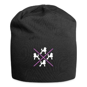 Cadeau de propriétaire de chien caniche - Bonnet en jersey - noir - Devant