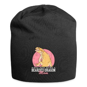 Bearded Dragon Mom Reptiles Bearded Dragons Gift - Jersey Beanie - black - Front
