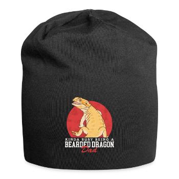 Bearded Dragon Dad Reptiles Bearded Dragons Gift - Jersey Beanie - black - Front