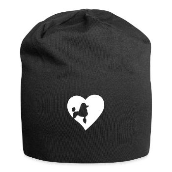 Poodle Dog Owner Gift - Jersey Beanie - black - Front