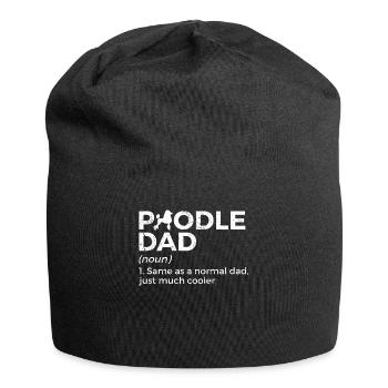 Poodle Dog Owner Gift - Jersey Beanie - black - Front