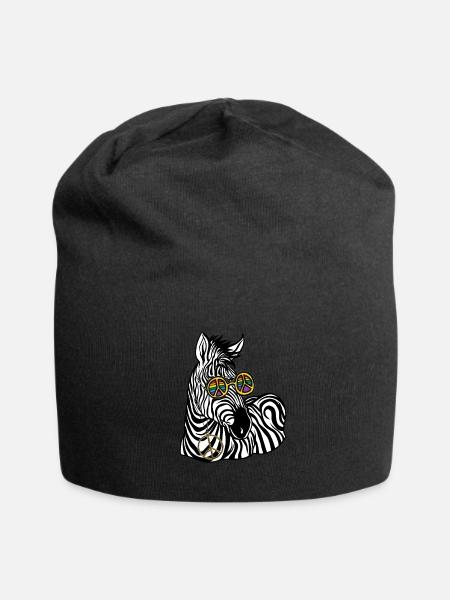 Hippie Tshirt Mouvement pour la Paix Woodstock Boho Groove - Bonnet en jersey - noir