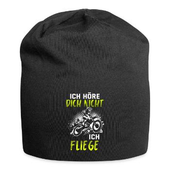 Motocross Geschenk Für Enduro Supermoto Dirt Bike - Jersey-Beanie - Schwarz - Vorne